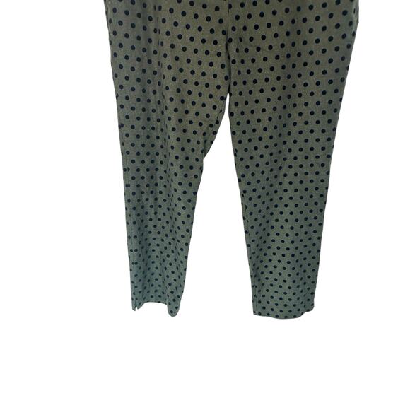 Boden Green Blue Polka Dot Wool Work Office Straight Leg Dress Pants Size 12 - Picture 8 of 12
